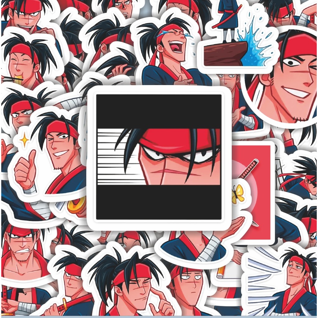

100PCS Lucu Stiker Kartun Hiro The Ronin Stiker Aesthetic Stiker Anti Air Stikers Berperekat Waterproof sticker decal buat Motor Helm Buku Journal Koper Casing HP Laptop Botol Minum Hadiah anak