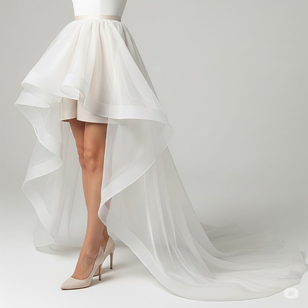 Rum rok haighwaist organza skirt  panjang 1.5m