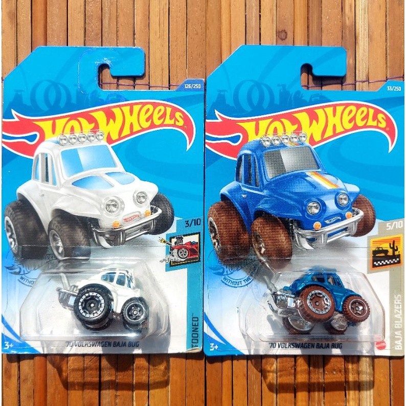 HOTWHEELS 70 VW VOLKSWAGEN BAJA BUG BEETLE PUTIH BIRU MERAH