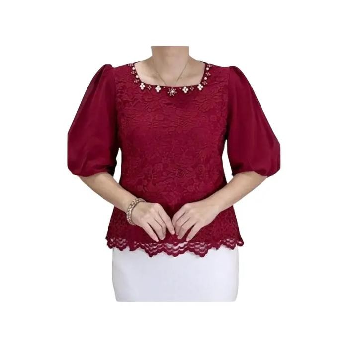 NJ03 Atasan brokat wanita,Atasan brokat import, atasan wanita ,blouse brokat