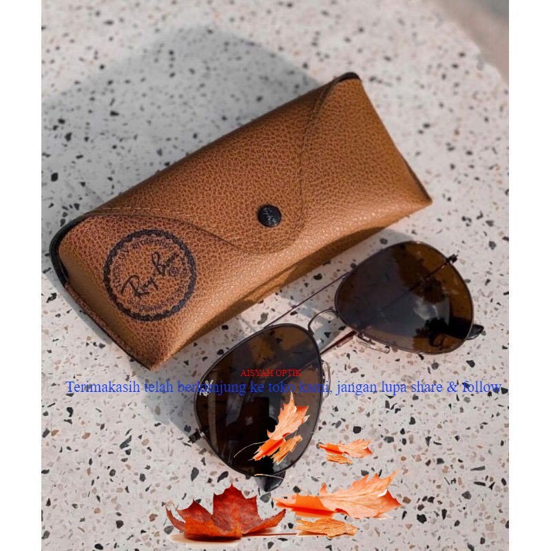 Kacamata Rayban Aviator RB3026 Full Brown Original