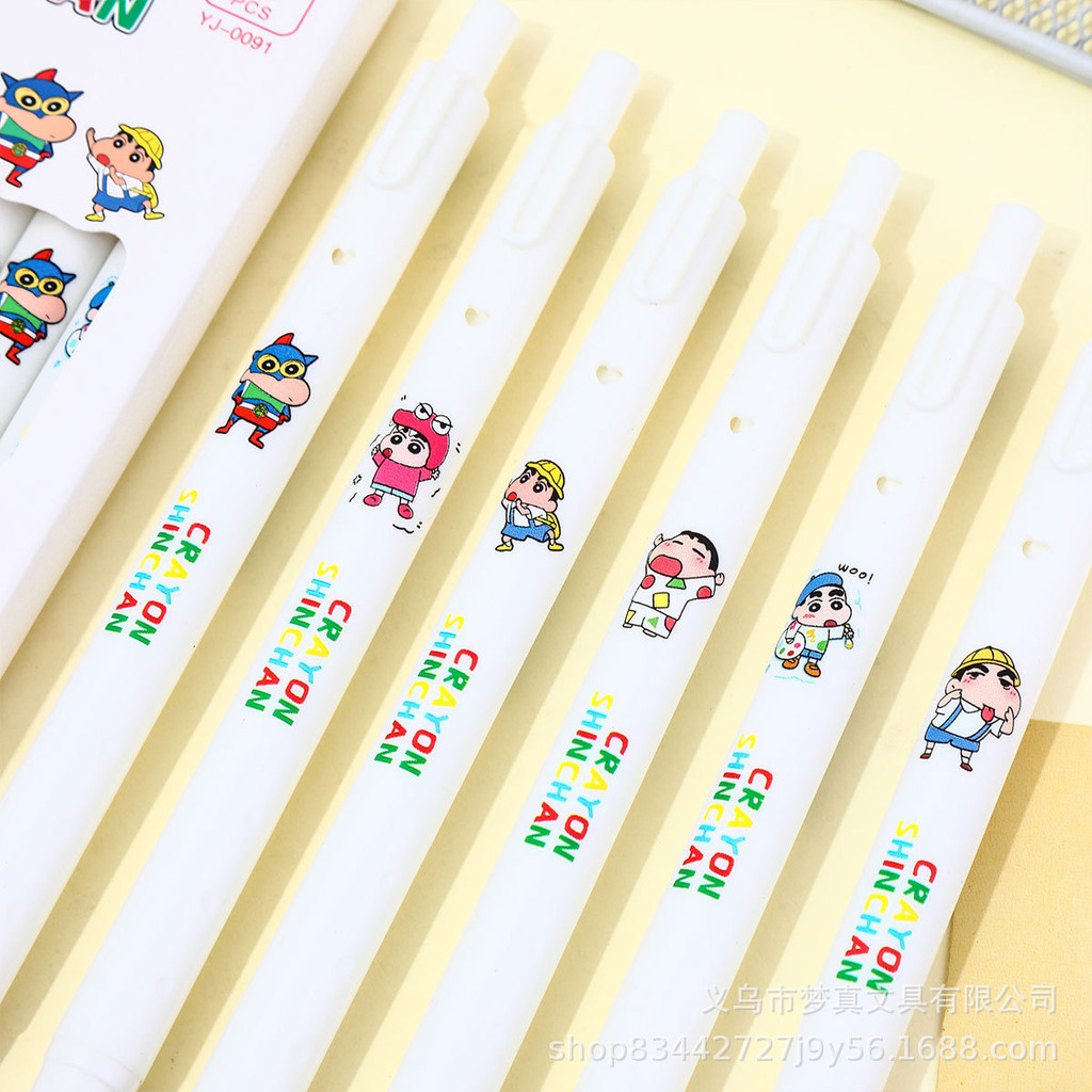 

-JOJU- PULPEN MEKANIK 1 SET ISI 6 PCS TINTA HITAM KARAKTER SHINCHAN KAWAII / PULPEN MEKANIK SHINCHAN