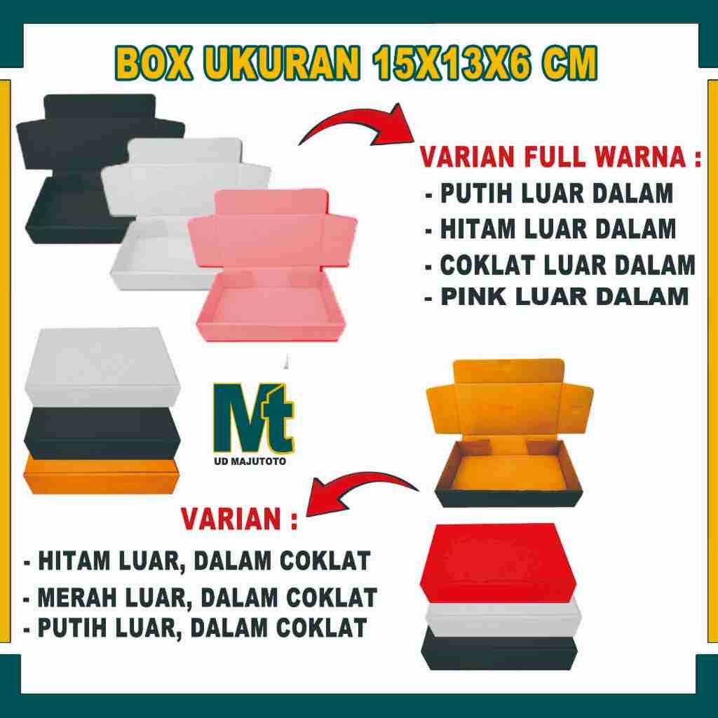 

Box 15x13x6 cm / Box Lipat Depan / Karton Polos / Box hampers / Box Dompet