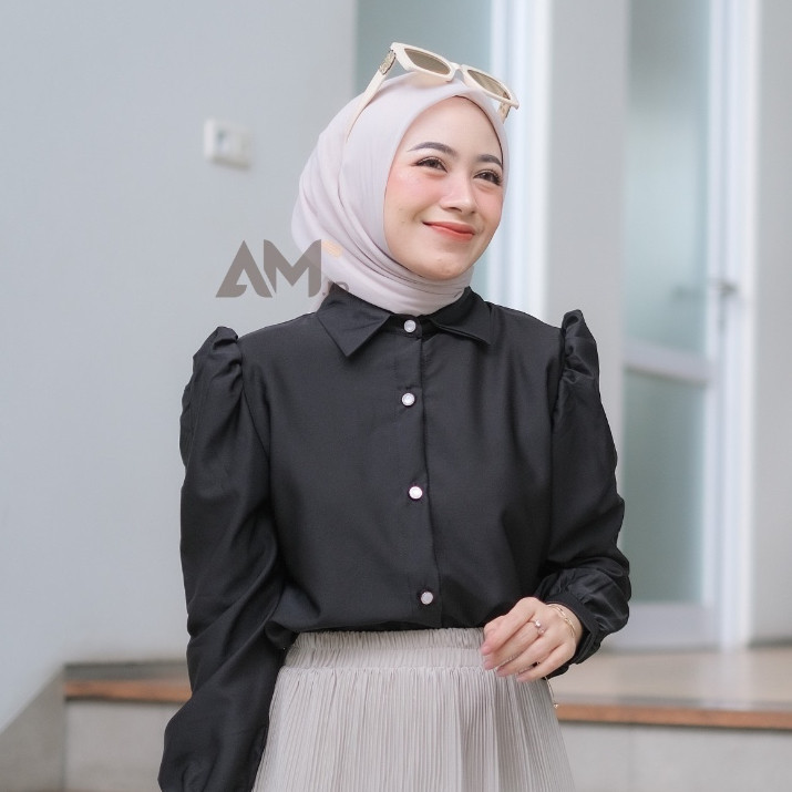 [𝗭𝗮𝗵𝗮𝗿𝗮 𝗠𝗼𝗱𝗲] Hyeri Shirt / Top Cotton Madonna / Atasan Wanita / Fashion Hijab Muslim