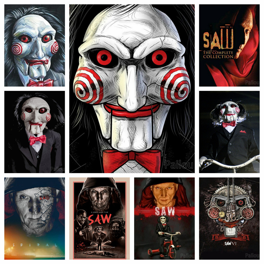 

Classic Horror Film Saw Billy Puppet Diamond Embroidery Painting 5d Full Drills Cross Stitch Kit Handmade Art Home Decor