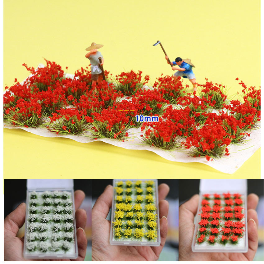 Bunga Tiruan Miniatur – Cocok untuk Terrarium, Diorama & Dollhouse, Dekorasi Bunga Semak Rambat/Liar