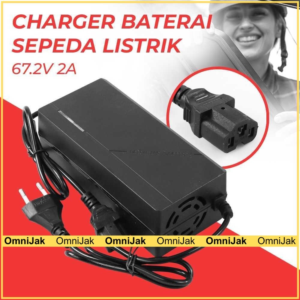 Adaptor Charger Baterai Converter Sepeda Listrik 67.2V 2A - 60V2A
