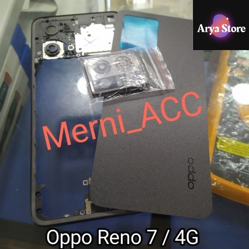 hausing fullset Oppo Reno 7 / 4G Backdor + Tulang bazzel tutup mesin