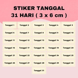 

GO SAVING [PART 8 || 31 PCS] Stiker Tanggalan 3x6 cm / Stiker Kalender Dompet Keuangan / Dompet Disiplin / Label Dompet / Label Budgeting