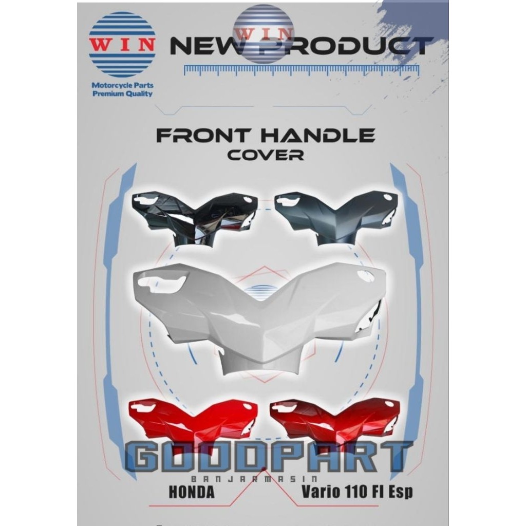 NEW PRODUCT - Batok Totok Cover Stir Depan Honda Vario 110 Fi Esp Injeksi Tahun 2014 2015 2016 2017 