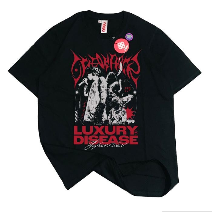 (COD) Ossu Official Kaos "One Ok Rock Luxury" Reguler T-Shirt - BLACK, M