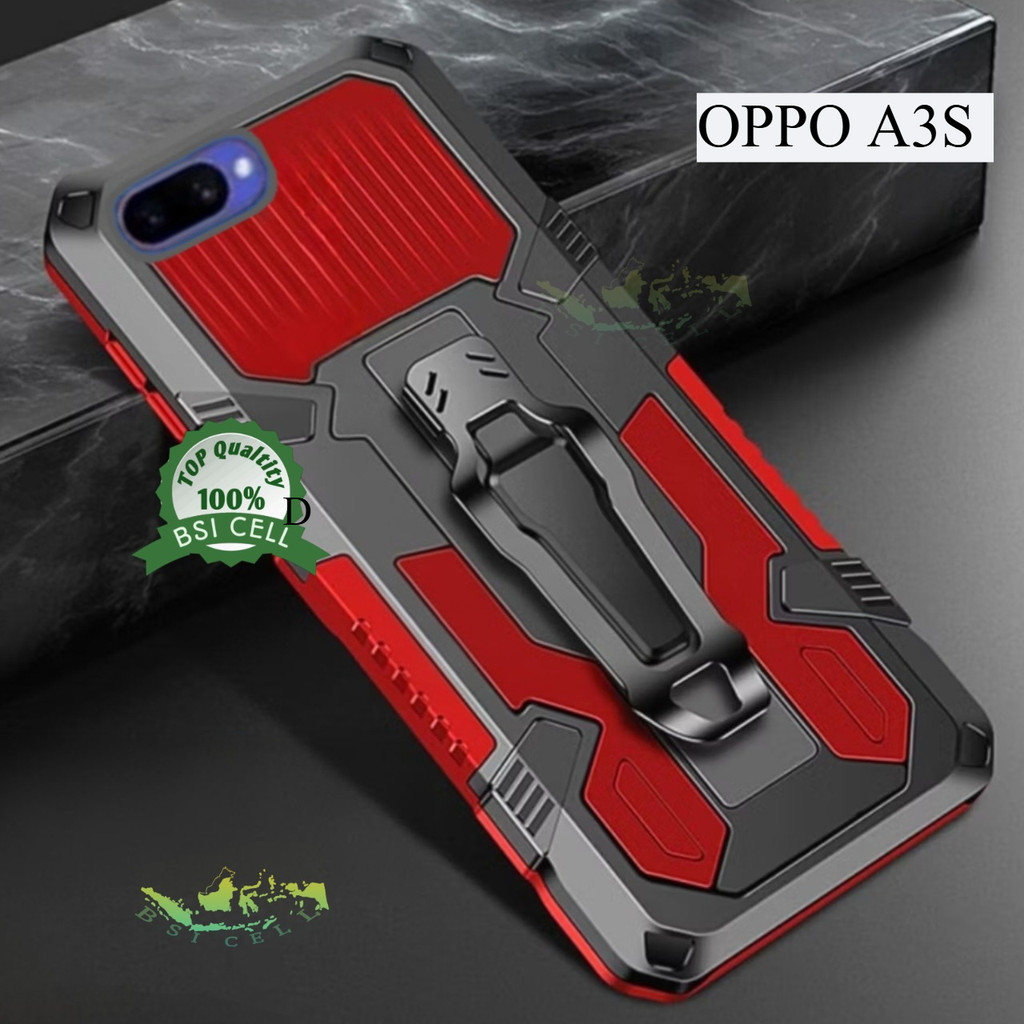 CASE OPPO A3S CPH1803 CASING STANDING BACK KLIP HARD CASE HP ROBOT NEW COVER
