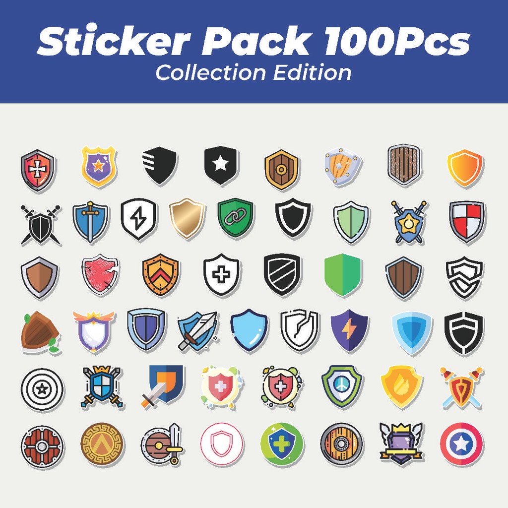 

Hot Stiker Perisai [Shield] Lucu Anti Air Stikers Berperekat Waterproof Sticker Decal Buat Motor Helm Buku Journal Koper Casing HP Laptop Botol Minum