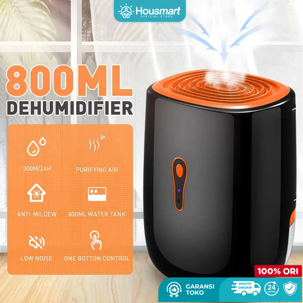 Housmart YANGZI Dehumidifier 2in1 Moisture Absorber Portable Low Noise 800ml - VS-DH07