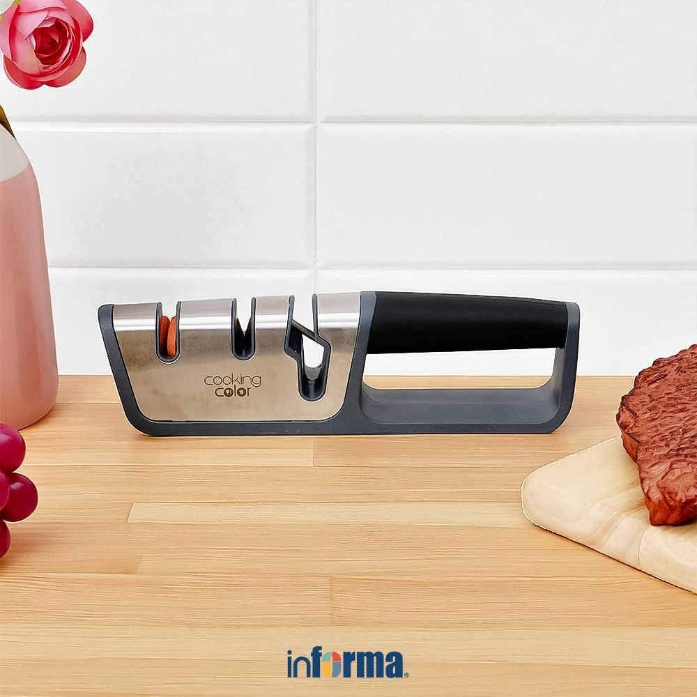 Informa Cooking Color Holden Pengasah Pisau - Hitam Knife Sharpener Asahan Piso Tajam Perlengkapan D