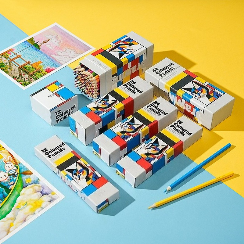 

12/24/36/48/72 Colors Oily Colored Pencils Hexagon Wooden Handle Set Artist Painting Drawing Sketch Art Design Student Supplies