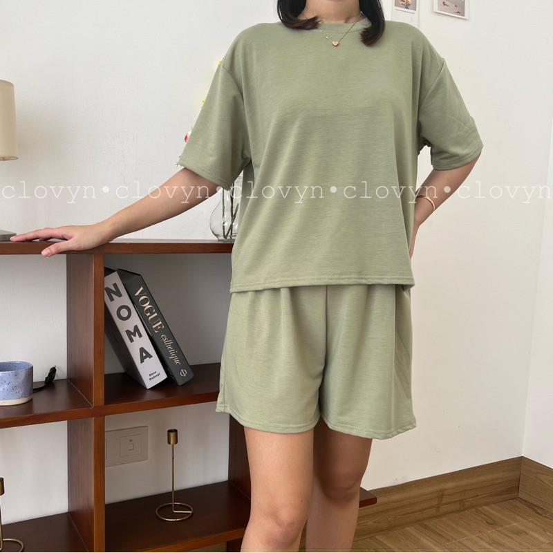 [𝗠𝗲𝗺𝗼𝘇𝗮] Setelan Polos Celana Pendek Wanita Jumbo Babyterry Super