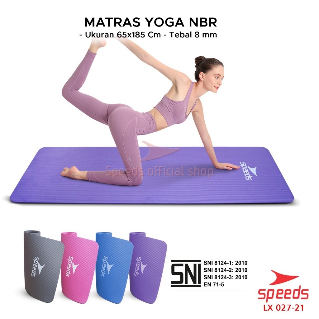SPEEDS Matras Yoga Mat Olahraga Senam Lantai Meditasi Gym Fitness Karpet Lantai Berstandar SNI 027-2