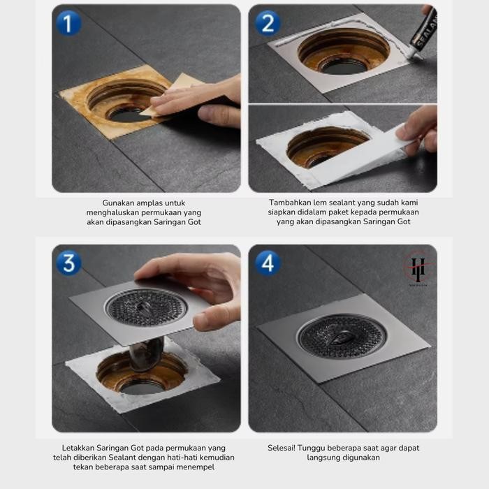 Promo Tutup Saringan Got 304 Stainless Steel Cover Floor Drain Air Anti Bau Anti Kecoa Floor Drain S