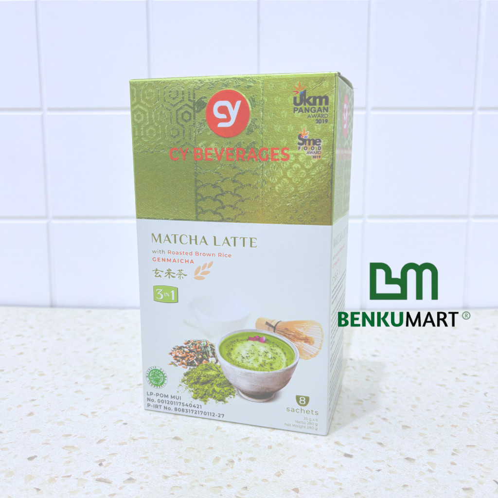 

[BOX] CY Matcha Latte (8 Sachet x 35 gr) | With Roasted Brown Rice | Genmaicha 3 in 1 - BOX