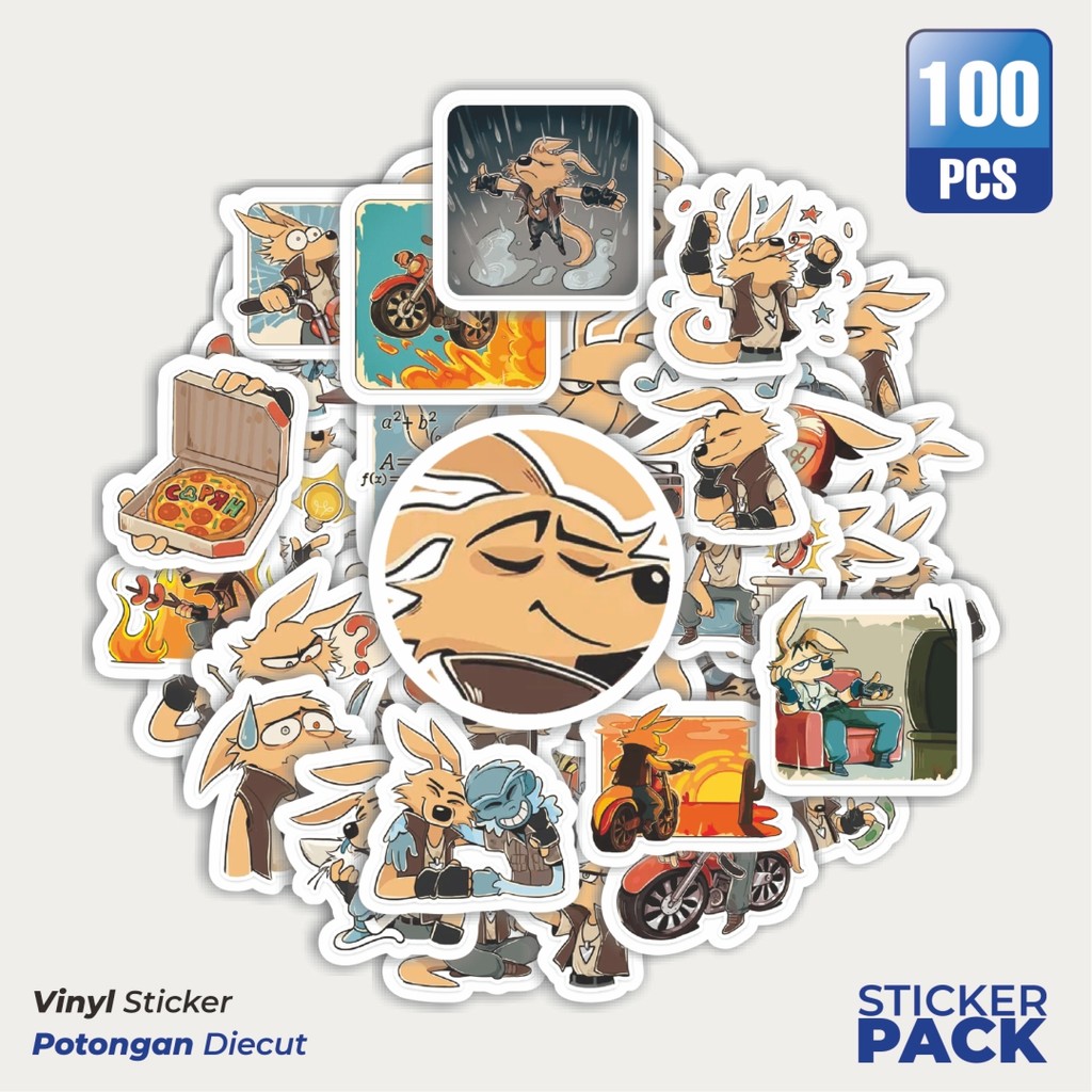 

Stiker Vinyl Stiker Funny Character Hanky The Road Wolf Waterproof Aesthetic- Untuk Laptop, Motor, dan Helm - Paper Stationery Pack