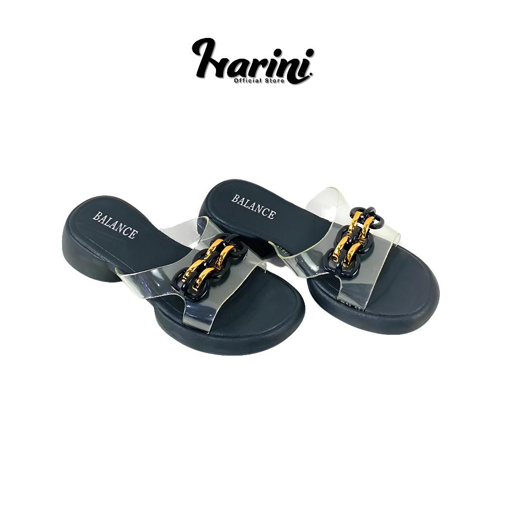 Sandal Wanita Ban Mika Rantai Gold Jelly Sendal Perempuan Wedges Murah Import Balance 1252-A2