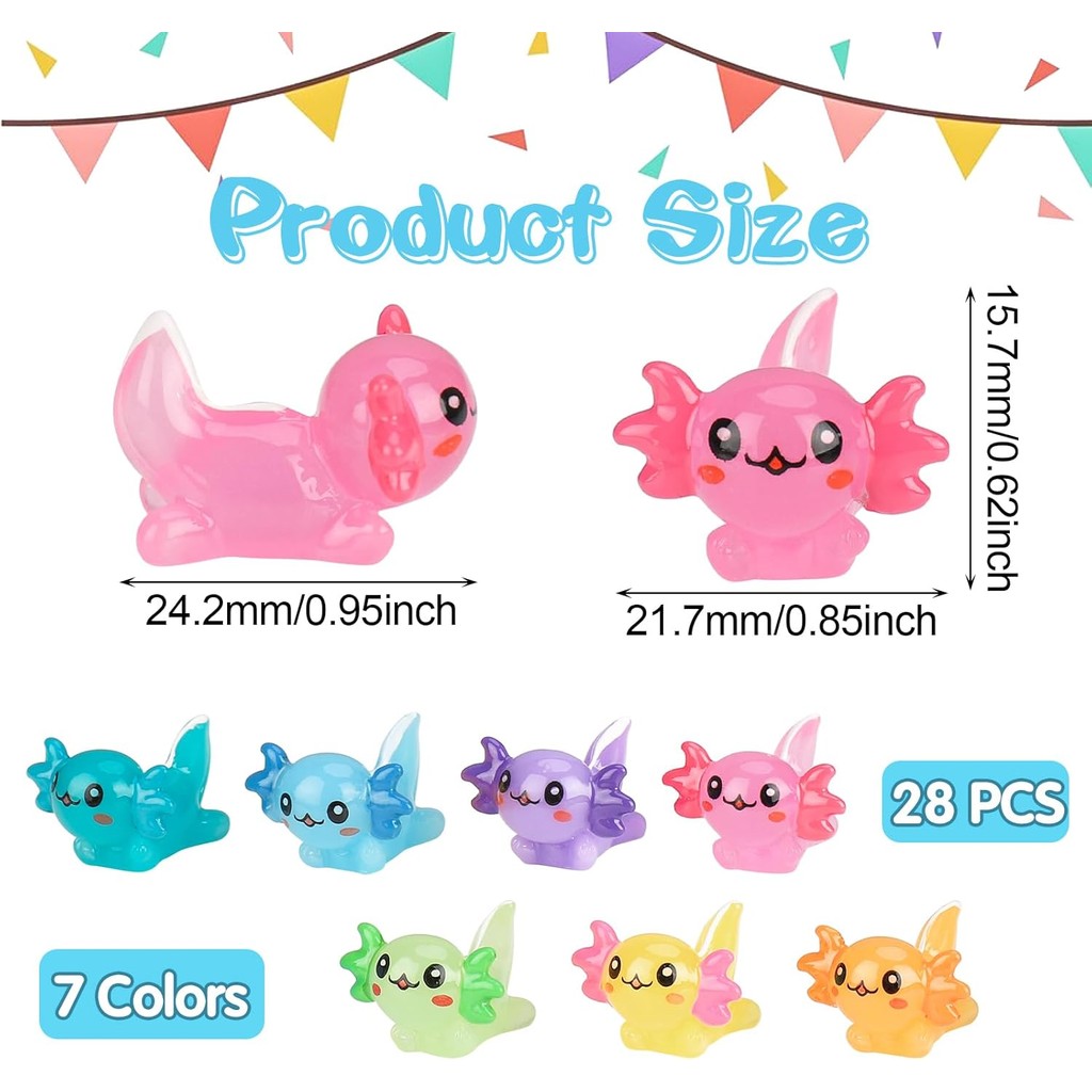 10/20pcs Mini Resin Axolotl Figures Tiny Axolotl Figurine Random Color Miniature Animals Ornaments f