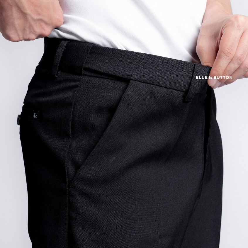 BlueButton Celana Bahan Pria Slim Fit Ankle Pants Air