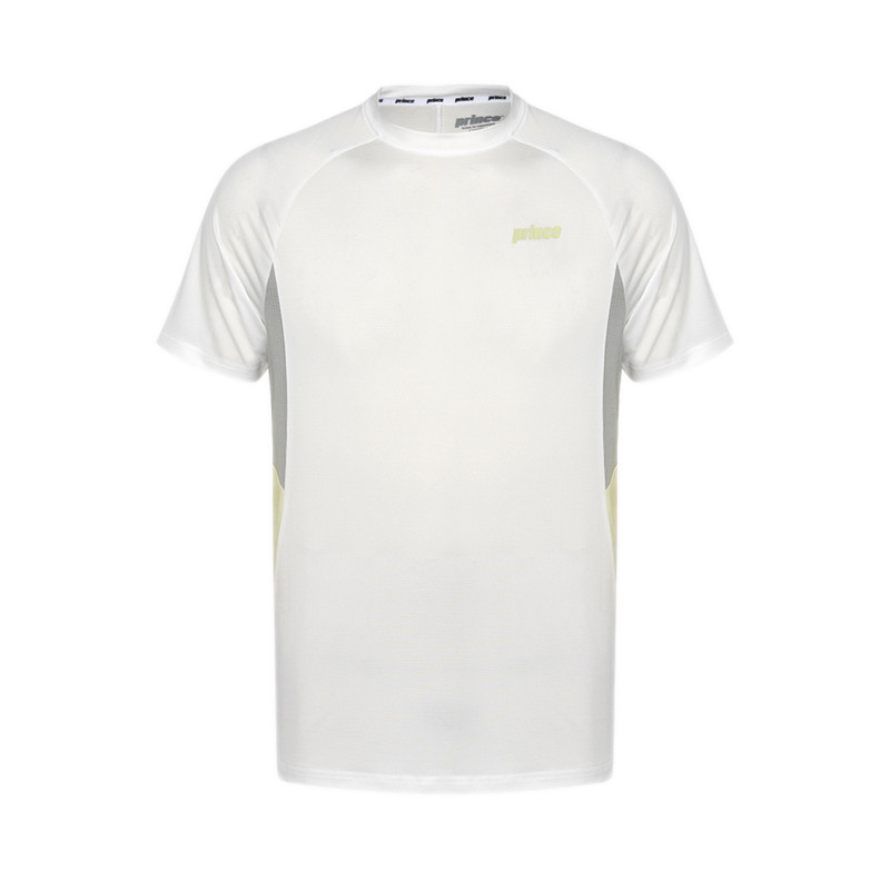 Prince Performance Men Colorblock Tee - White/Grey/Green