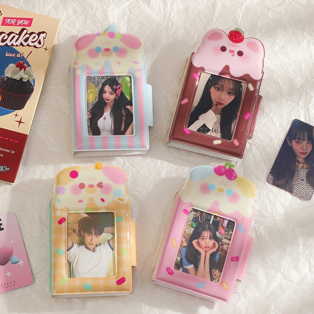 Cute Mini Photo Album Cartoon Transparent Photocard Holder Storage Collect Book Name Card Album Idol
