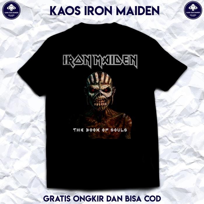 (COD) Kaos Band Iron Maiden. Kaos Musik Band Metal Iron Maiden Original. - S