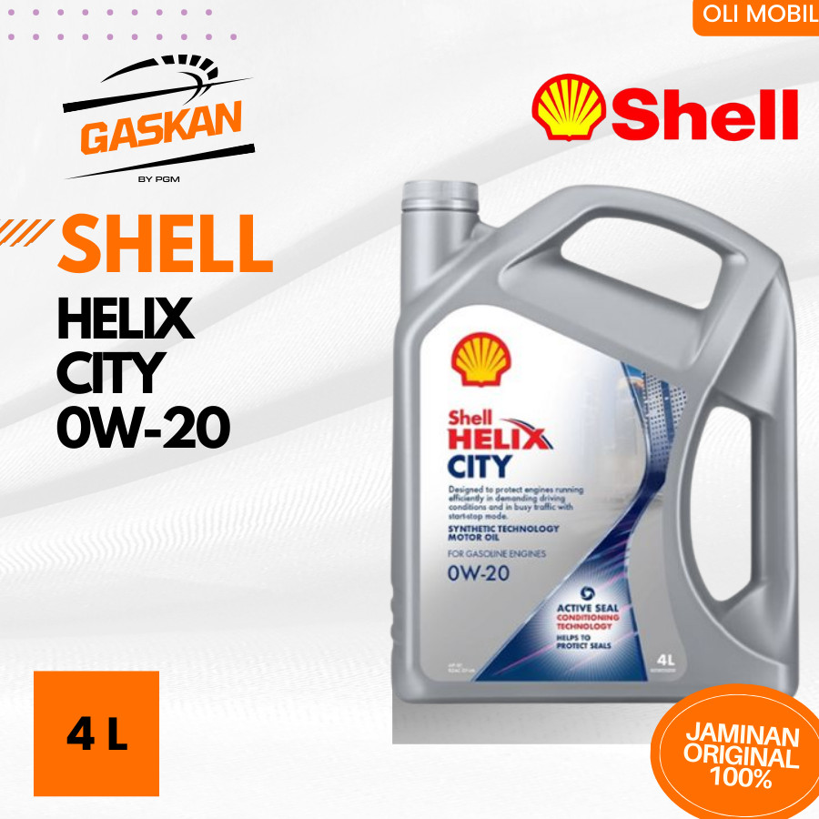 Oli Mobil Shell Helix City SP 0W20 4L Galon (Dijamin Ori 100%)