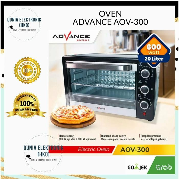OVEN LISTRIK ADVANCE AOV-300 AOV 300 20 LITER LOW WATT 300 WATT