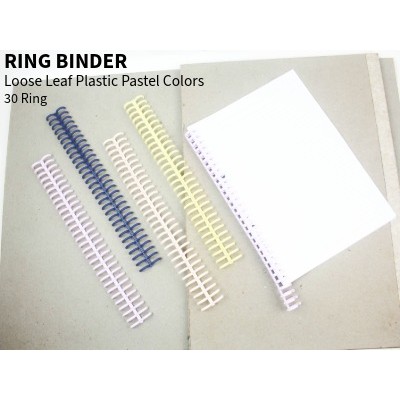 Ring Binder Plastik PASTEL 30 Lubang / Spiral Ring Binder Loose Leaf
