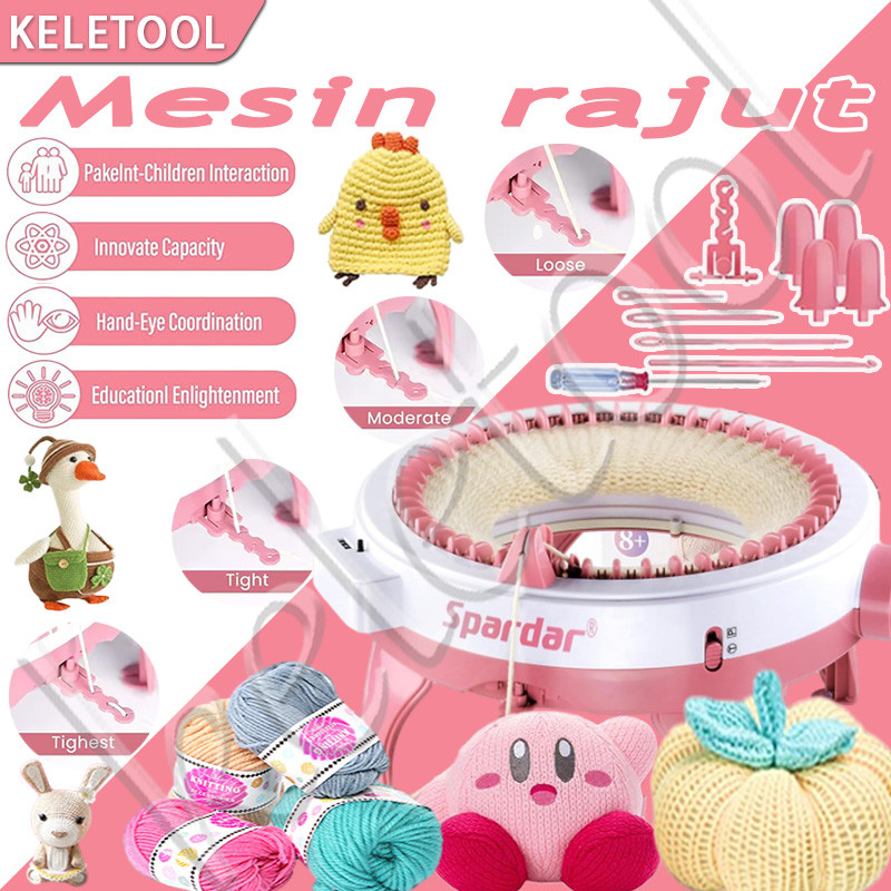 Jarum mesin rajut mesin tenun cerdas mesin rajut putar merajut syal kaus kaki penghitung benang mene