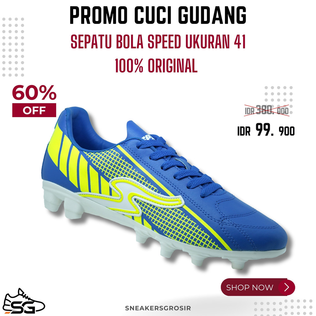 Sepatu Bola Speed Series 100% ORIGINAL | CUCI GUDANG SEPATU BOLA Dewasa UK 41