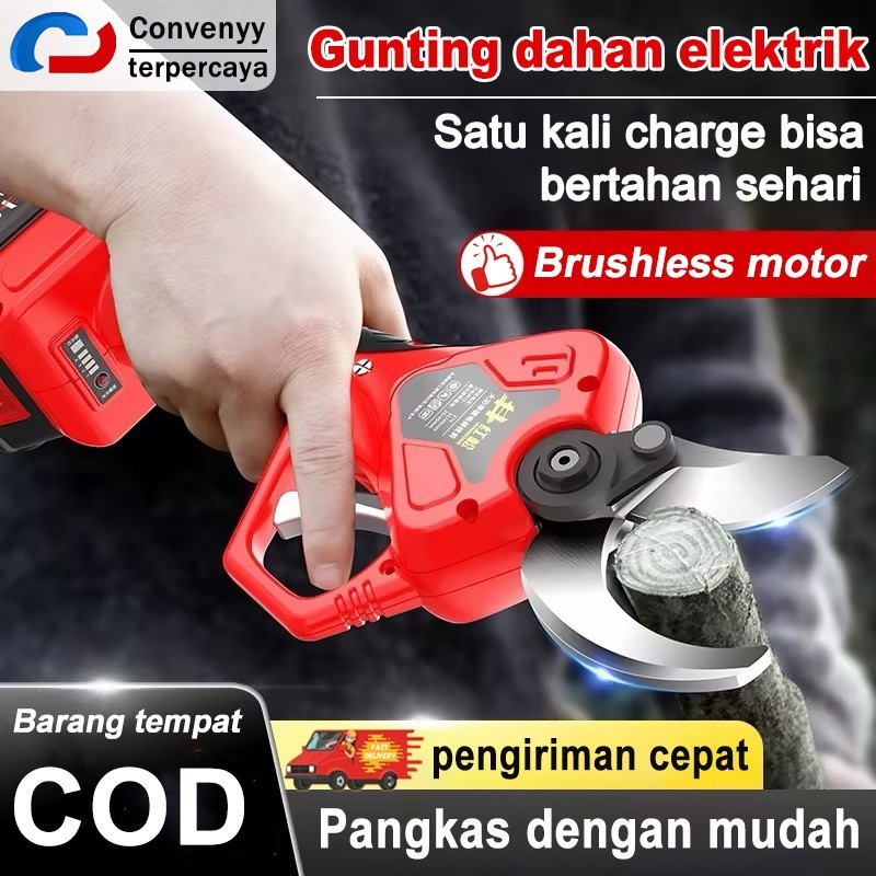 Convenyy Gunting dahan elektrik 600W Brushless Portabel Pruning shear Gunting taman listrik garden p