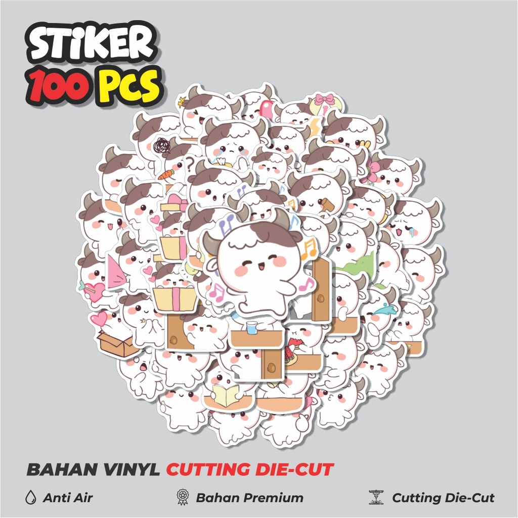 Terbaru! 50 pcs Pisapii Dekorasi Lucu Kreatif untuk Notebook, Skateboard, HP