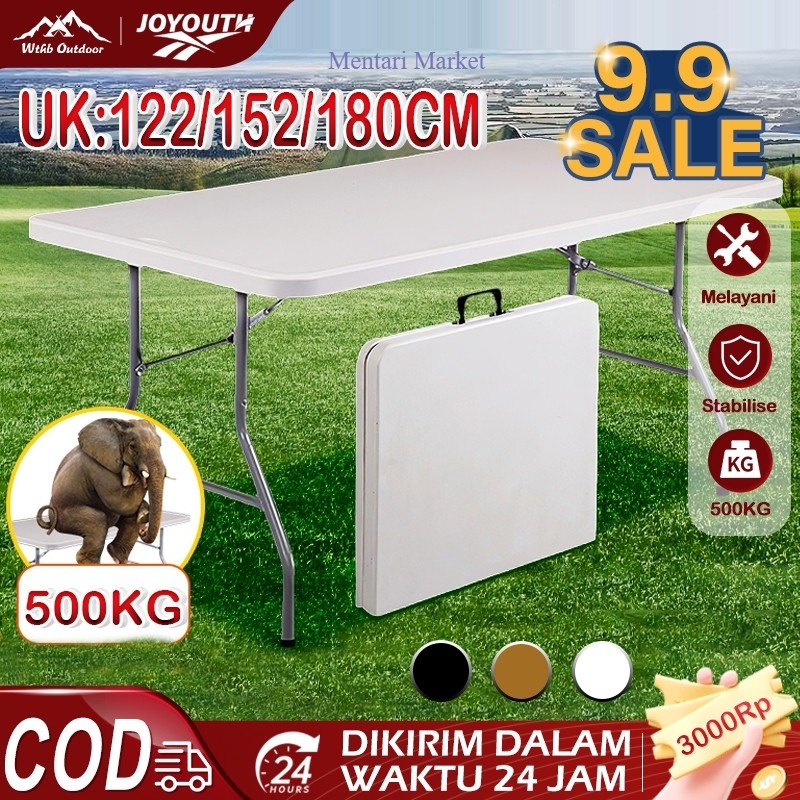 JOY Meja Lipat/Meja Lipat plastik/Meja Lipat Outdoor/Meja Serbaguna/besar Makan Meja