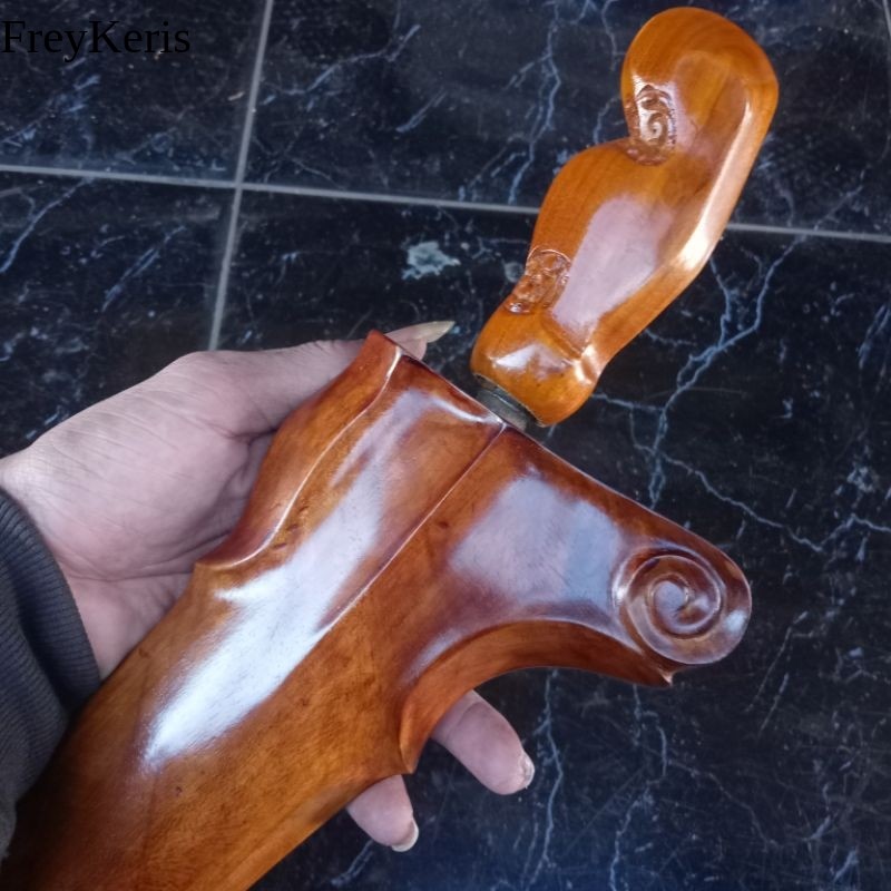 Warangka Bethok Bahan Kayu Jati Alas Finishing Plituran Garap Alusan FR15