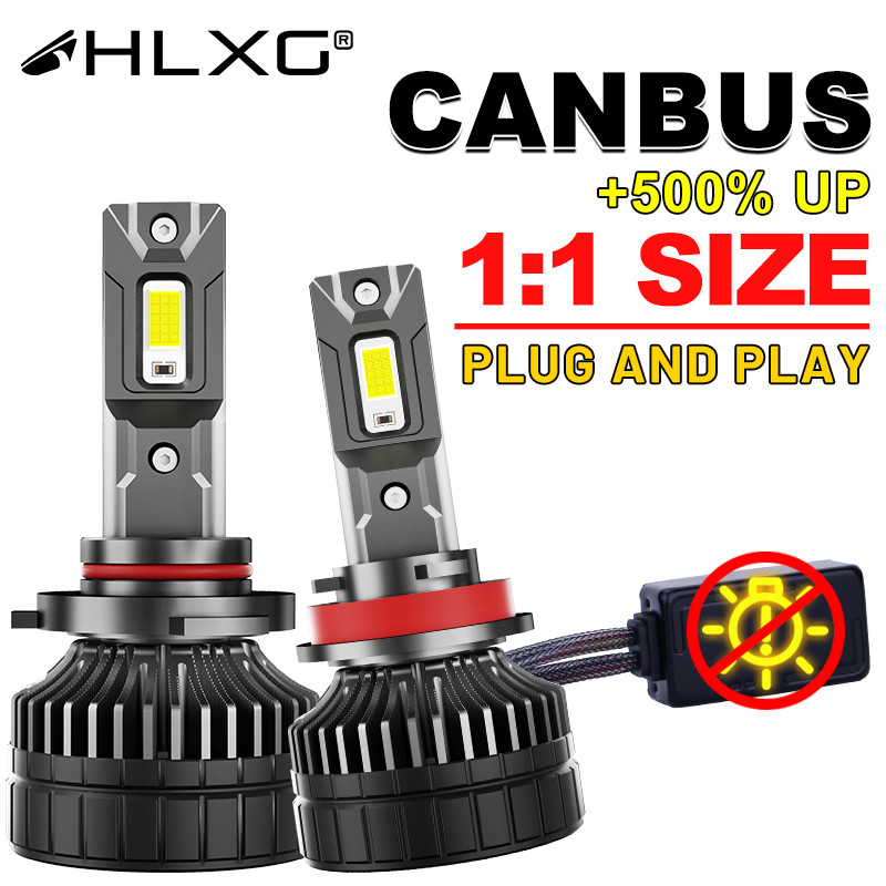 HLXG H7 Led Headlight Canbus Error Free H4 H11 H1 H3 LED Bulb H8 H9 9005 HB3 9006 HB4 9012 HIR2 Led 