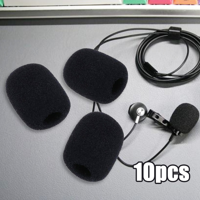 10pcs Busa Foam Mic Penutup Spons Microphone Headset Lavalier - Sponge Cover Anti Debu & Gangguan Su