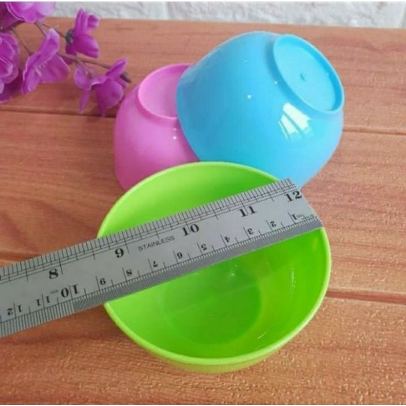 (1 Lusin) Mangkok Tulip Kecil Plastik Merek Tantos 5161