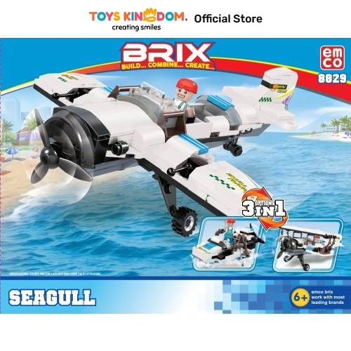 Toys Kingdom Emco 3 In 1 Set Brix Seagull 8829 Toys Kids Toy Kerajinan Anak Mainan Brik Arts Crafts 