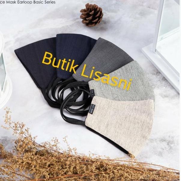 Masker kain MANLY Ori ukuran size S M L Ada Model Hijab Headloop 3 ply Earloop Army cuci ulang 3