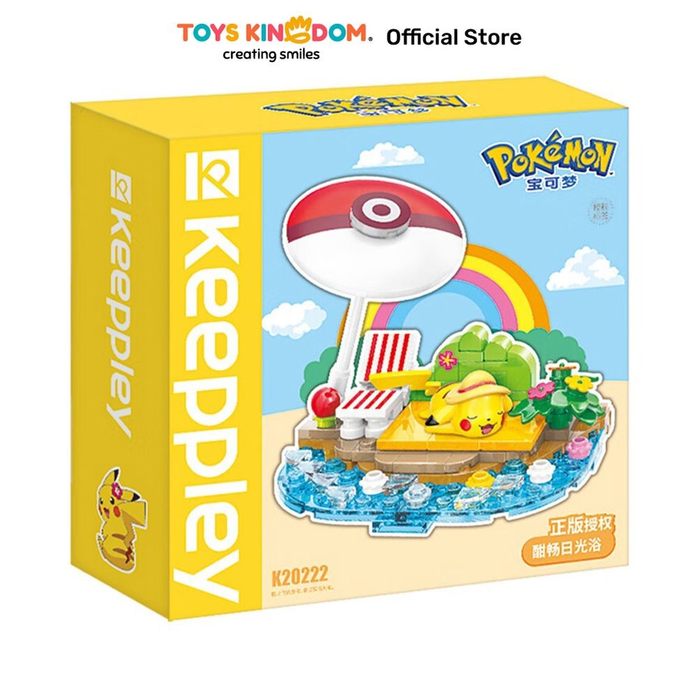 Toys Kingdom Keeppley Pokemon Pikachu Have A Sunbathing - Mix Mainan Bricks Diorama Karakter Koleksi