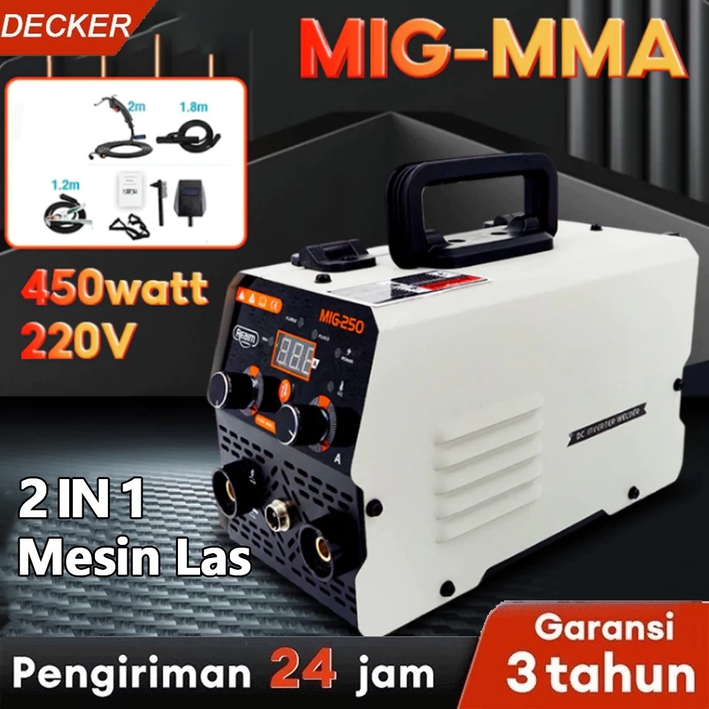 TECHTOOLS DECKER Mesin Las Mesin trafo las 450W Portabel Mesin Las Tampilan Digital Mesin trafo las/