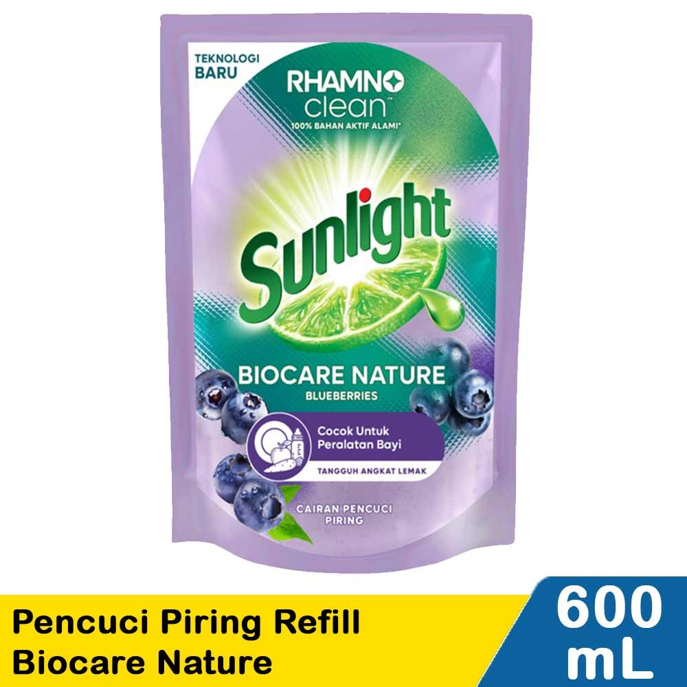 SUNLIGHT PENCUCI PIRING REF BIOCARE NATURE 600mL