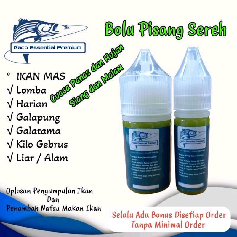 GACO Essen ikan mas BOLU PISANG SEREH Dijamin anti zonk - ORIGINAL