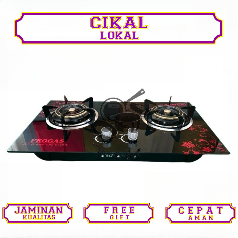 Kompor Tanam PROGAS 2 Tungku MIX BARA/Kompor Tanam PROGAS 2 Tungku GAS GAS SNI